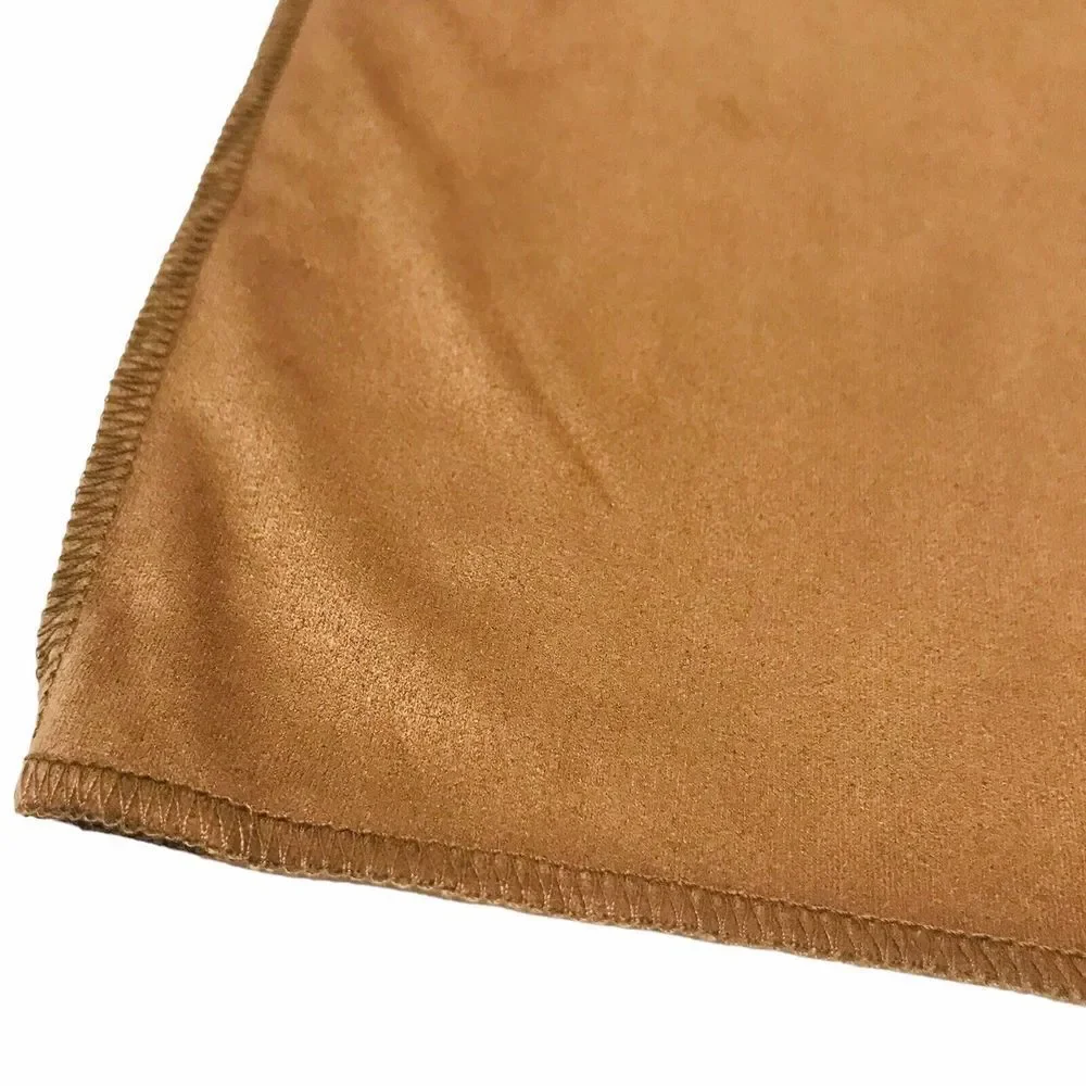 Suede Durag Long Tail Head Scarf Light Brown Turban Head Cap Wage